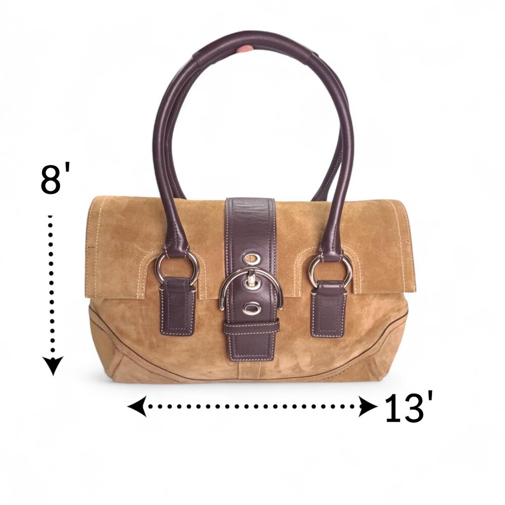 COACH Soho Suede Y2K Satchel in tan/brown - Picture 3 of 10